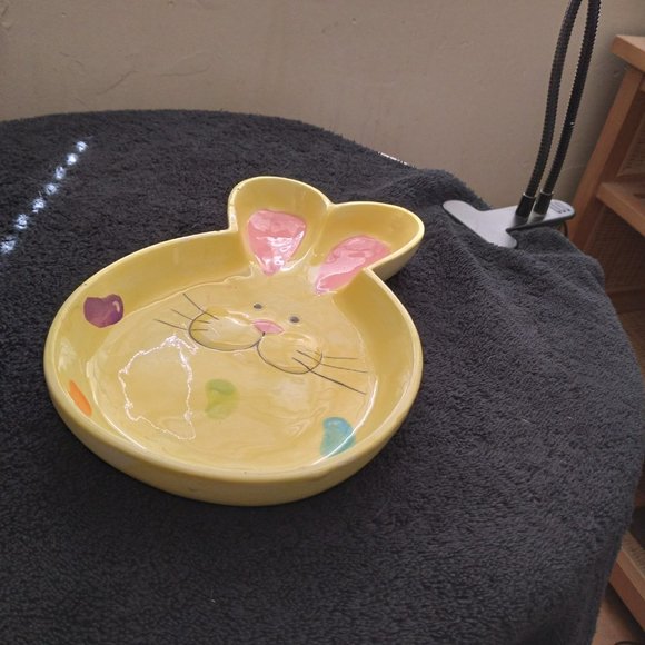 Yellow bunny candy dish or home decor - Picture 3 of 5